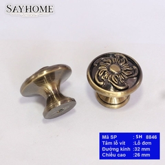 Núm tủ cổ điển màu đồng SH8846