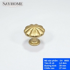 Núm tủ cổ điển màu vàng, trắng, đồng cổ SH8853