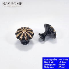 Núm tủ cổ điển màu vàng, trắng, đồng cổ SH8853