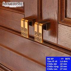 Núm tủ cổ điển màu đồng SH8870