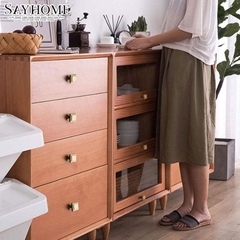 Núm tủ hiện đại màu vàng gold SH8881