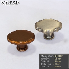 Núm tủ tân cổ điển vintage màu đồng SH8887