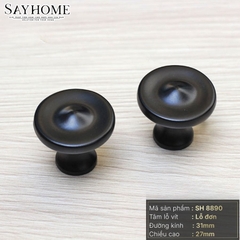 Núm tủ hiện đại màu vàng, đen, inox SH8890