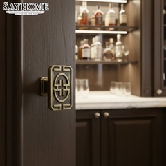 Núm tủ tân cổ điển vintage màu đồng SH8891