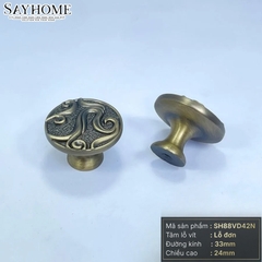 Núm tủ tân cổ điển vintage màu vàng gold, đồng SH88VD42N tại thành phố Hồ Chí Minh