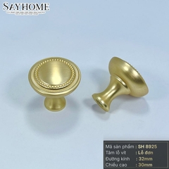 Núm tủ tân cổ điển vintage màu vàng gold, vàng mờ, vàng đồng và màu đồng SH8925