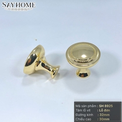 Núm tủ tân cổ điển vintage màu vàng gold, vàng mờ, vàng đồng và màu đồng SH8925