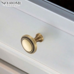 Núm tủ tân cổ điển vintage màu vàng gold, vàng mờ, vàng đồng và màu đồng SH8925