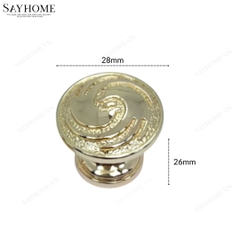Núm tủ tân cổ điển vintage màu vàng, đồng SH8939 tại thành phố Hồ Chí Minh