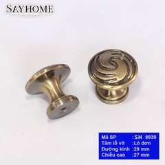 Núm tủ tân cổ điển màu vàng, đồng SH8939