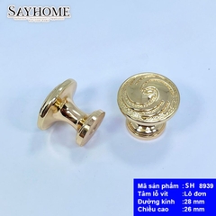 Núm tủ tân cổ điển màu vàng, đồng SH8939