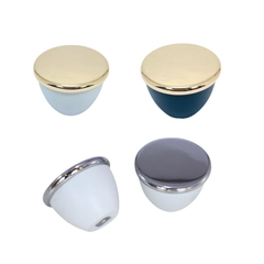 Núm tủ hiện đại màu xanh đen và vàng bóng, trắng và vàng bóng, trắng kết hợp crom bóng SH8976