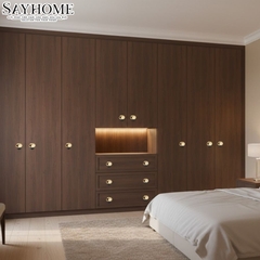 Núm tủ hiện đại màu xanh đen và vàng bóng, trắng và vàng bóng, trắng kết hợp crom bóng SH8976