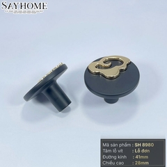 Núm tủ hiện đại màu đen vàng, trắng vàng SH8980