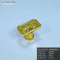 Núm tủ tân cổ điển vintage màu vàng bóng, đen mờ và bạc SH8V83B0N tại thành phố Hồ Chí Minh