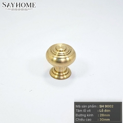 Núm tủ tân cổ điển vintage chất liệu đồng SH9002