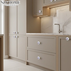 Núm tủ hiện đại màu trắng sứ SH9009