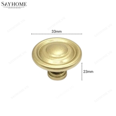 Núm tủ tân cổ điển vintage màu vàng và đồng cổ SH9108