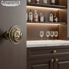 Núm tủ tân cổ điển vintage màu đồng SH9371