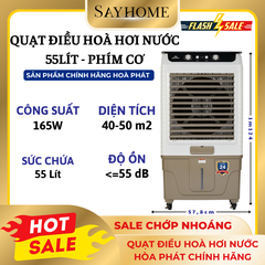 Quạt hơi nước Hoà Phát 55 Lít Phím cơ HPCF1-062 / 061 tại Tân bình