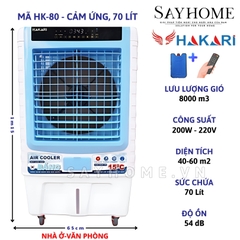 Quạt hơi nước Hakari 70 Lít - Cảm ứng và remote - Quạt điều hoà tại thành phố Hồ Chí Minh
