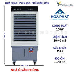 Quạt hơi nước 35 Lít Hòa Phát HPCF1-052 / HPCF1-051 Phím cảm ứng tại thành phố Hồ Chí Minh