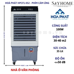 Quạt hơi nước Hòa Phát HPCF1-052 / HPCF1-051 Phím cảm ứng 35 Lít - Chính hãng