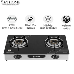Bếp gas đôi SAKURA SA-512AG tại thành phố Hồ Chí Minh