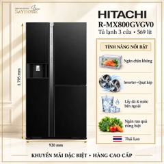 Tủ lạnh Multi Door 3 cánh màu đen Hitachi R-MX800GVG 569 Lít - Hàng chính hãng