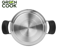 Bộ nồi inox Green Cook GCS08-T1 3 đáy gồm 3 món (2 nồi 1 quánh) sử dụng được trên bếp từ - Hàng chính hãng