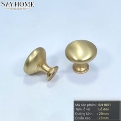 Núm tủ hiện đại màu vàng gold và vàng xước SH1651