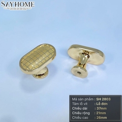 Núm tủ hiện đại màu vàng gold SH2803