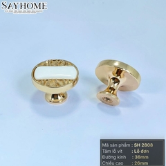 Núm tủ hiện đại màu vàng gold SH2808