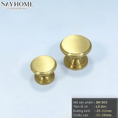 Núm tủ tân cổ điển vintage màu vàng gold SH303