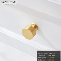 Núm tủ hiện đại màu vàng mờ SH308