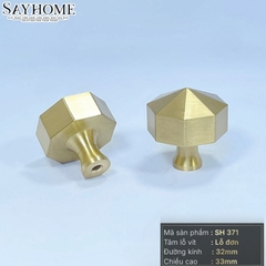 Núm tủ hiện đại màu vàng mờ SH371