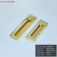 Tay nắm âm tủ hiện đại cao cấp màu vàng gold 18k SH8935