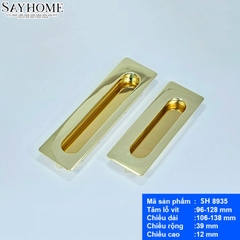 Tay nắm âm tủ hiện đại cao cấp màu vàng gold 18k SH8935