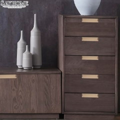 Tay nắm âm tủ hiện đại màu đen và vàng SH1068