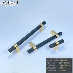 Tay nắm đũa hiện đại màu vàng đen SH1167