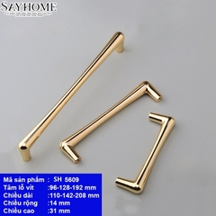 Tay nắm đũa hiện đại màu vàng gold 18k SH5609