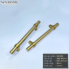 Tay nắm đũa tân cổ điển vintage màu vàng SH026