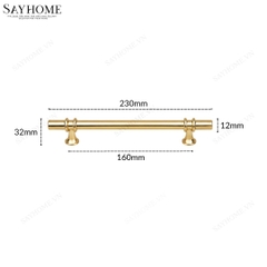 Tay nắm đũa hiện đại màu vàng gold 18k SH5526
