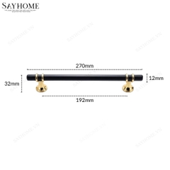 Tay nắm đũa hiện đại màu đen vàng SH5526