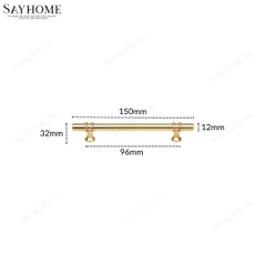 Tay nắm đũa hiện đại màu vàng gold 18k SH5526