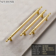 Tay nắm đũa tân cổ điển màu vàng gold SH9331