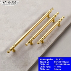 Tay nắm đũa tân cổ điển màu vàng gold SH9331