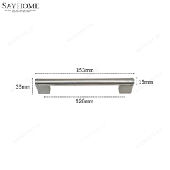 Tay nắm tủ hiện đại màu inox bóng mờ SH023