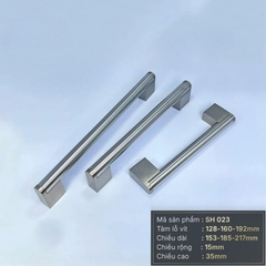 Tay nắm tủ hiện đại màu inox bóng mờ SH023