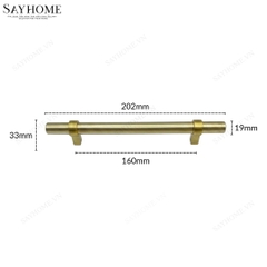 Tay nắm đũa tân cổ điển vintage màu vàng SH026